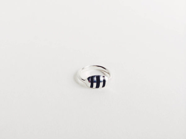 Inlay Striped Cushion Ring