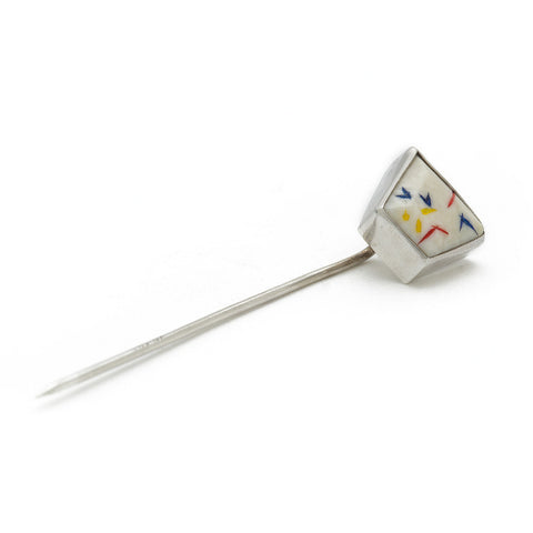 Painted Scrimshaw Stickpin