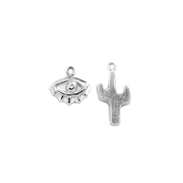 Evil Eye and Cactus Charms